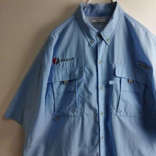 コロンビア(Columbia)のフィッシングシャツ ライトブルー ダブルポケット Columbia ライトブルー(シャツ)