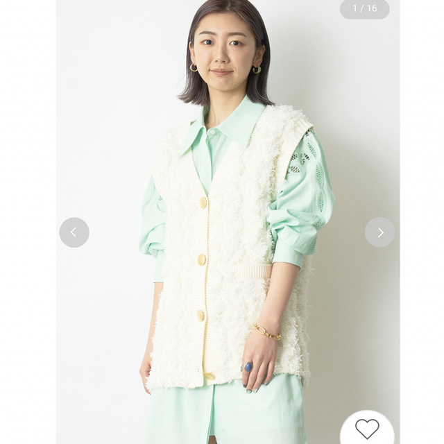 Lily Brown - フェザーヤーンニットベストの通販 by mii's shop
