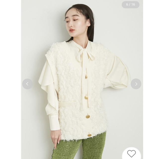 Lily Brown - フェザーヤーンニットベストの通販 by mii's shop
