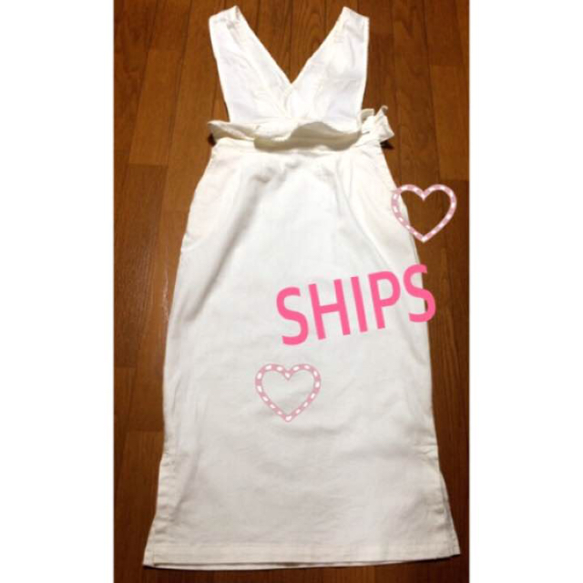 SHIPS(シップス)の✨美品✨♡☺︎SHIPSサロペット☺︎♡ホワイト レディースのパンツ(サロペット/オーバーオール)の商品写真