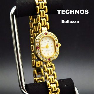 テクノス(TECHNOS)のTECHNOS Bellezza 腕時計 ルビー キラキラベゼル(腕時計)