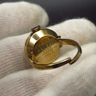 SEIKO   SEIKO 手巻きリングウォッチ 指輪時計 カットガラス ゴールド