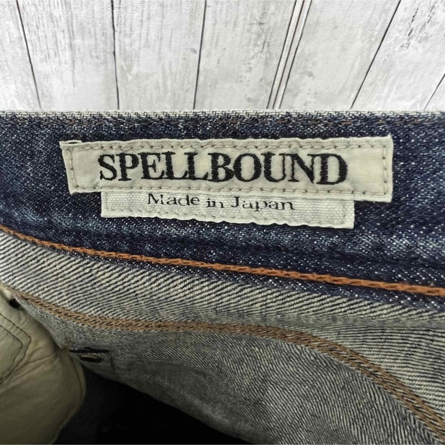 SPELL BOUND スペルバウンド パンツ サイズ:32 ヴィンテージ 加工 ストレッチ デニムパンツ ボトムス ジーンズ ジーパン インディゴ 日本製 ブランド 【メンズ】