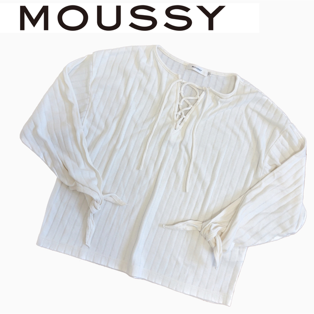 moussy(マウジー)のmoussy マウジー 編み上げ トップス 袖2way レディースのトップス(カットソー(長袖/七分))の商品写真