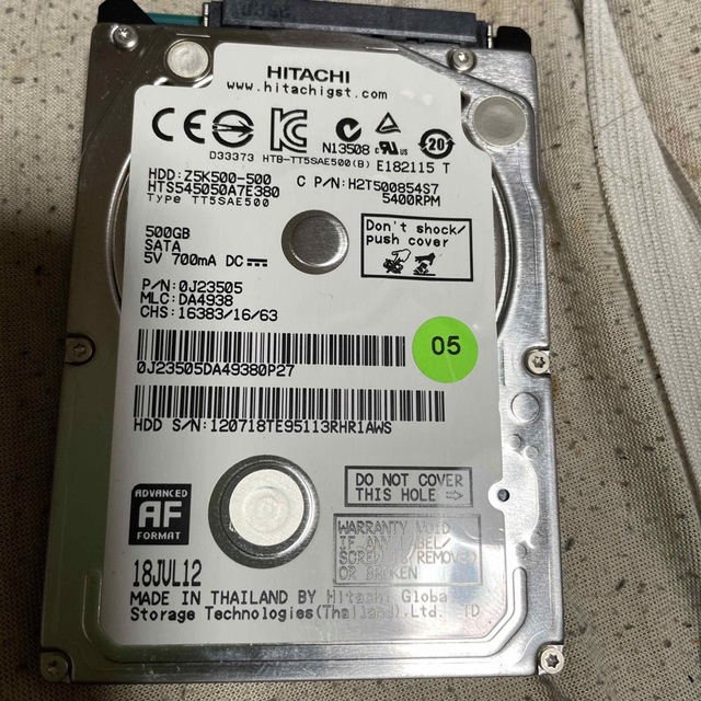 SONY製 nasne ナスネ 交換用HDD(ハードディスク) 1TB