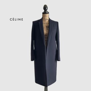 CELINE セリーヌ チェスターコート 38(S位) 紺 - チェスターコート