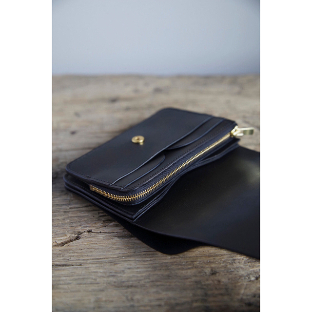 forme   forme Short wallet Baby calf Blackの通販 by もも shop