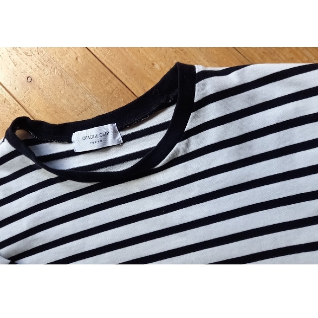 OPAQUE.CLIP(オペークドットクリップ)のスペシャルコットン バスクボーダーカットソー レディースのトップス(Tシャツ(長袖/七分))の商品写真