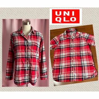 ユニクロ(UNIQLO)の【UNIQLO ユニクロ】ブロックチェック柄 長袖シャツ ブラウス(シャツ/ブラウス(長袖/七分))