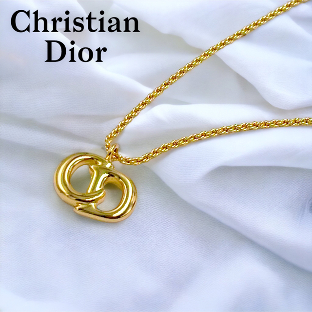 【極美品】Christian Dior ネックレス ゴールド CDロゴ