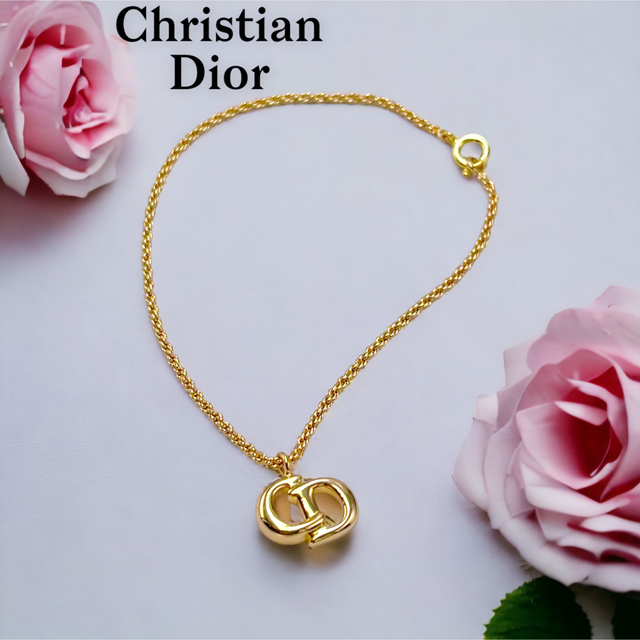 カラーゴールド【極美品】Christian Dior ブレスレット ゴールド CD