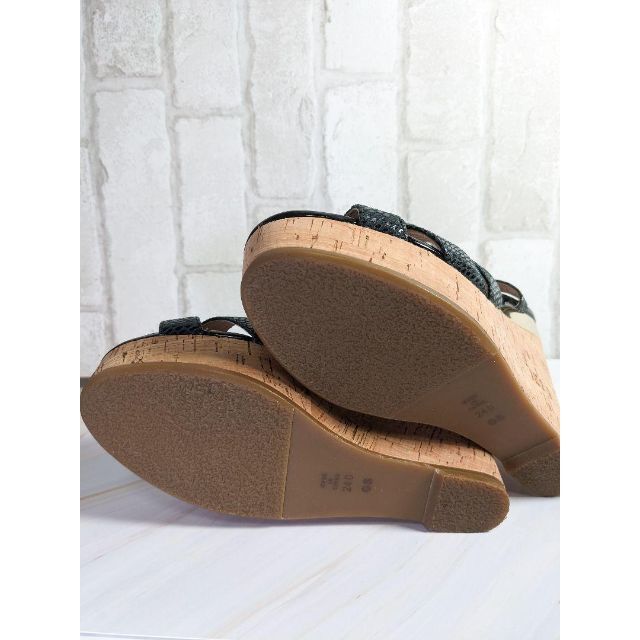 DIANA(ダイアナ)のダイアナ サンダル ブラック 24cm 黒 サマーサンダル ウェッジソール レディースの靴/シューズ(サンダル)の商品写真