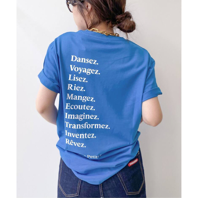 L'Appartement DEUXIEME CLASSE(アパルトモンドゥーズィエムクラス)のLes Petits Basics   Royal BLUE LOGO Tee レディースのトップス(Tシャツ(半袖/袖なし))の商品写真