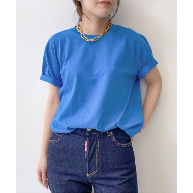 L'Appartement DEUXIEME CLASSE(アパルトモンドゥーズィエムクラス)のLes Petits Basics   Royal BLUE LOGO Tee レディースのトップス(Tシャツ(半袖/袖なし))の商品写真
