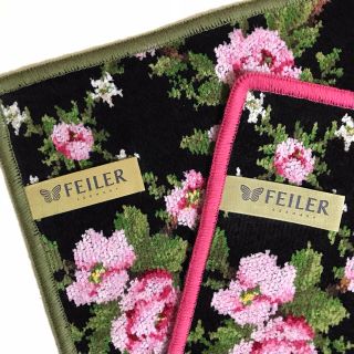 フェイラー(FEILER)の【FEILER】フェイラー  タオル ハンカチ アメリブラック 2枚セット(ハンカチ)