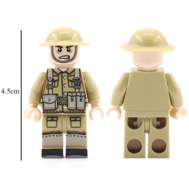 WW2イギリス軍英軍11体セットA ミリタリー ミニフィグ武器LEGOレゴ互換