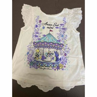 アナスイミニ(ANNA SUI mini)の美品　アナスイミニ　120 トップス　海の生き物　ネコ　レース(Tシャツ/カットソー)