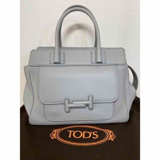 トッズ(TOD'S)のトッズ　TOD’S バック　ダブルT ライトグレー　超美品(ハンドバッグ)