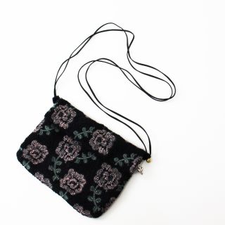 ミナペルホネン(mina perhonen)の美品 mina perhonen ミナペルホネン yula financier bag フィナンシェバッグ/ダークネイビー ポシェット【2400013285605】(ショルダーバッグ)