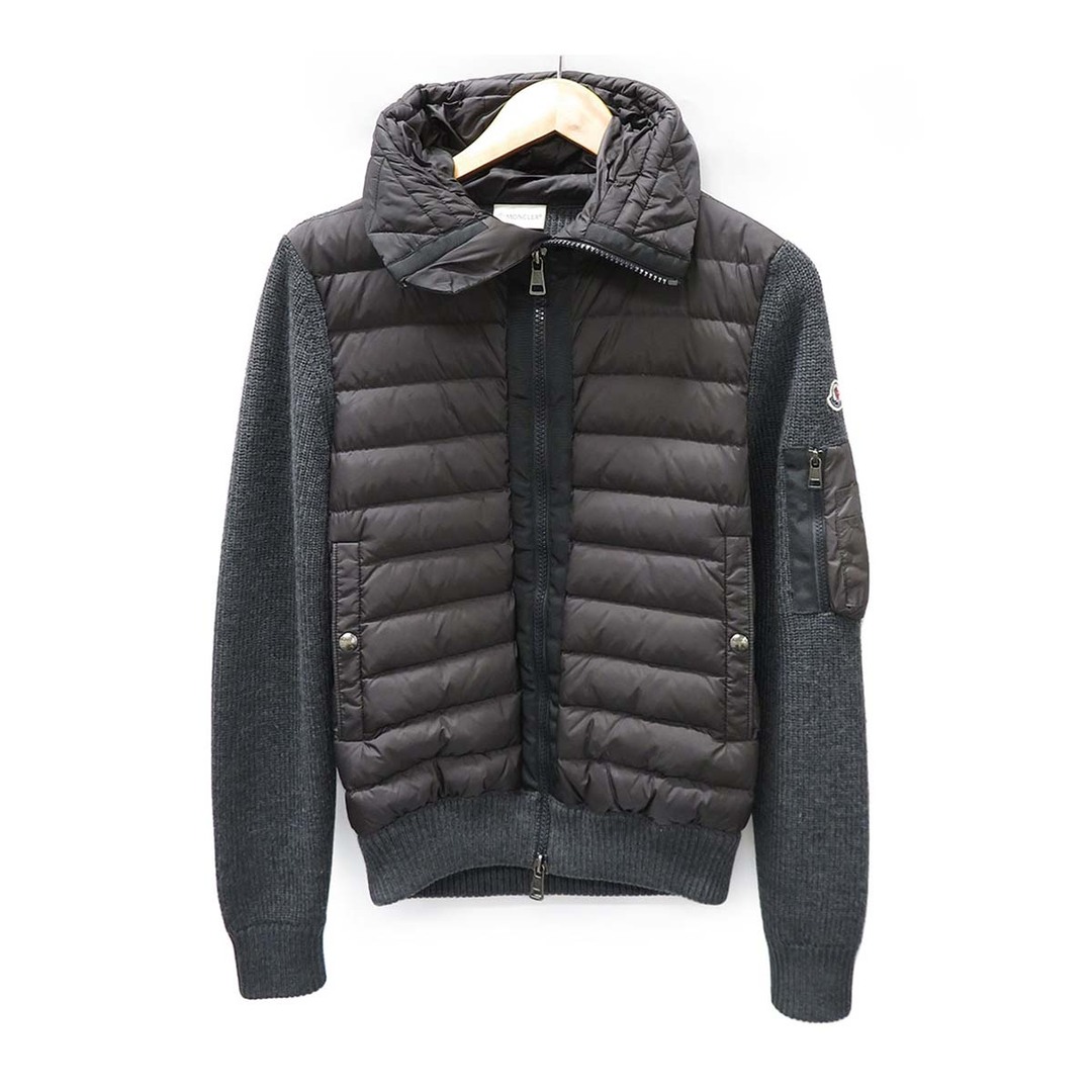 モンクレール マリオーネ トリコット ジップアップ ダウンパーカー  94028 00 94789 メンズ グレー MONCLER  【アパレル・小物】