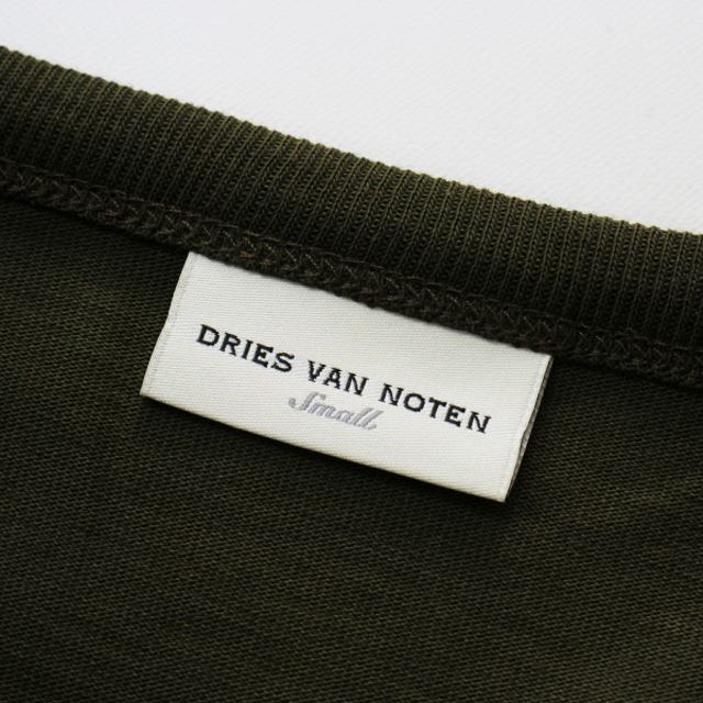 DRIES VAN NOTEN(ドリスヴァンノッテン)の美品 2020SS DRIES VAN NOTEN  ドリスヴァンノッテン ボリュームパフスリーブカットソー S/カーキ コットン【2400013286602】 レディースのトップス(カットソー(長袖/七分))の商品写真