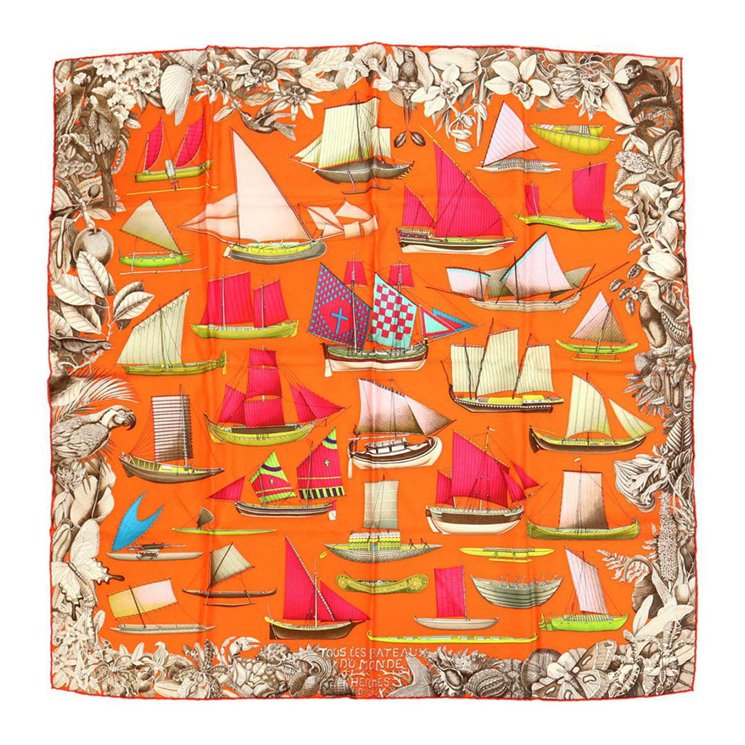 Hermes - エルメス カレ90 Tous Les Bateaux du Monde シルク スカーフ