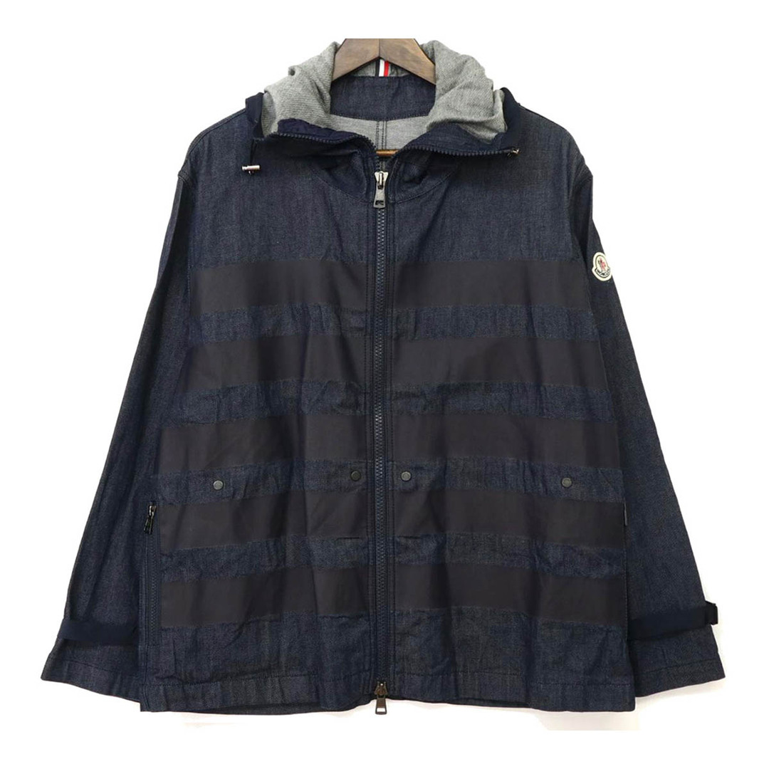 モンクレール ALAIN ジップアップ デニム パーカー 42011 35 5499Y メンズ ネイビー MONCLER  【アパレル・小物】