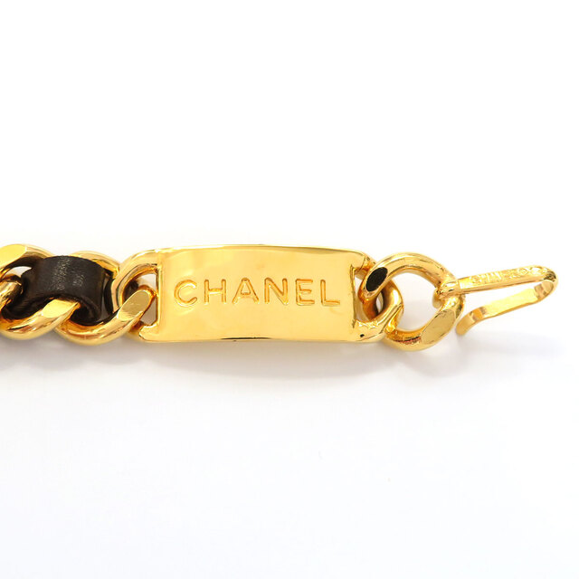 CHANEL(シャネル)のシャネル ココマーク ヴィンテージ レザー チェーン ベルト レディース ダークブラウン CHANEL 【中古】 【アパレル・小物】 レディースのファッション小物(ベルト)の商品写真