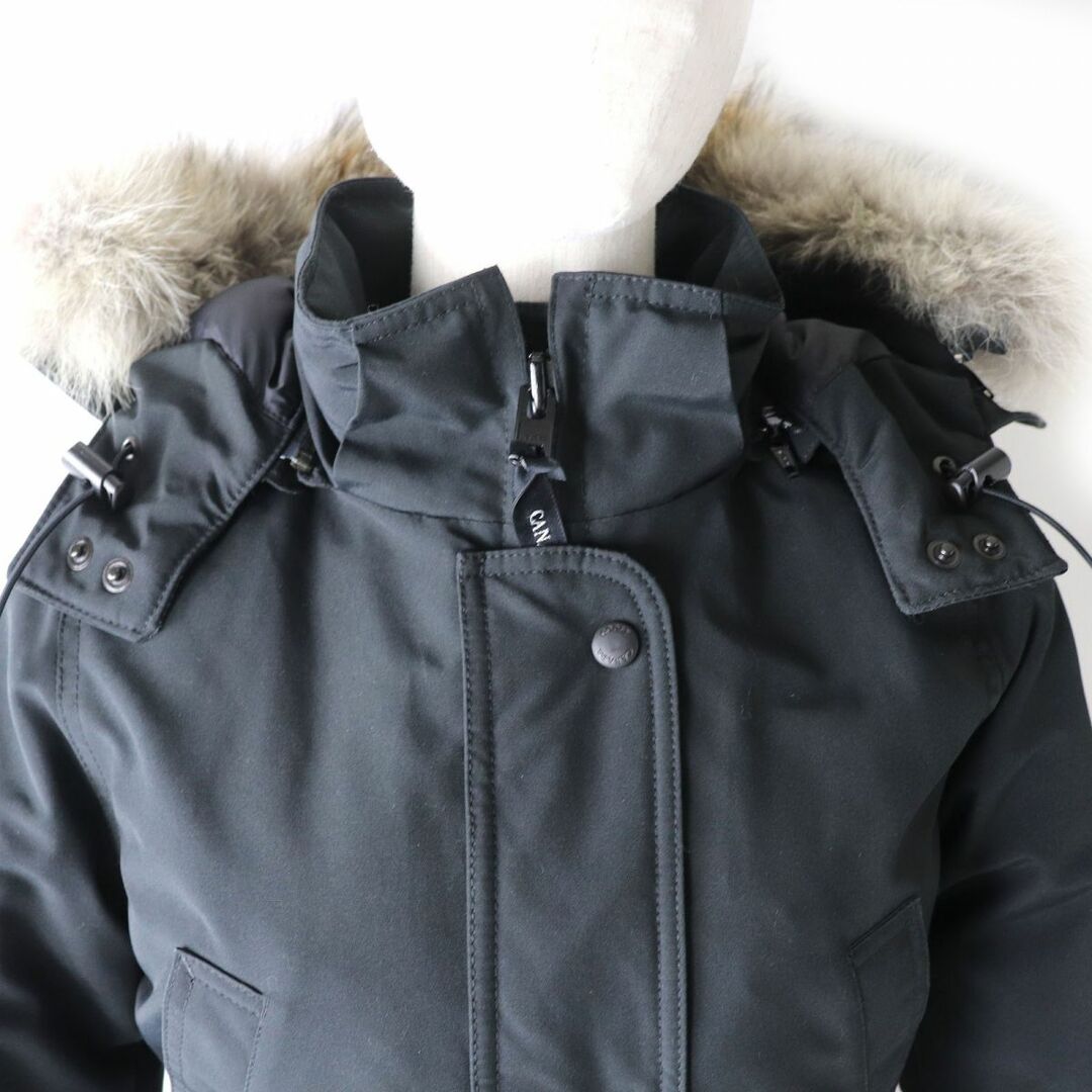 美品△正規品 CANADA GOOSE カナダグース 6660LA TRILLIUM PARKA トリリウムパーカー ファー・フード付 ダウンコート ブラック 黒 XS/TP e12-st30330-114
