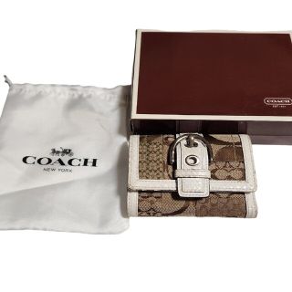 コーチ(COACH)のコーチ　シグネチャー　パッチワーク　コンパクトウォレット　三つ折り財布　正規品(財布)