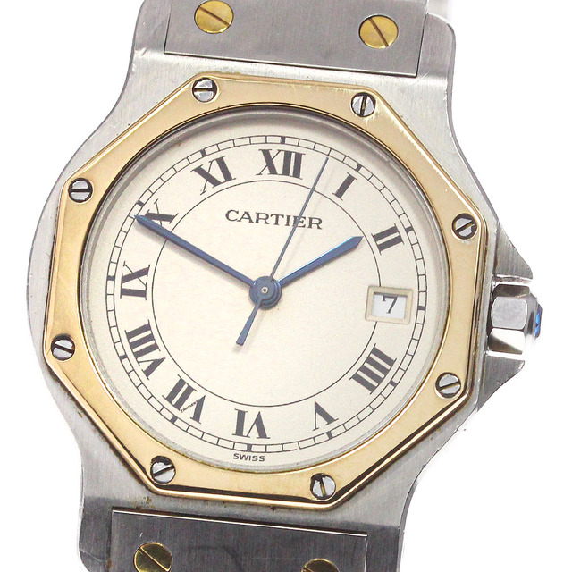 カルティエ CARTIER W2001583 サントスオクタゴン LM YGコンビ デイト