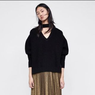 ザラ(ZARA)のZARA ザラ チョーカーネック仕様 オーバーサイズニット M(ニット/セーター)