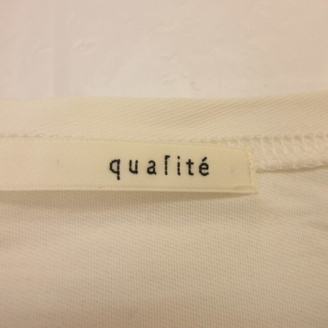 qualite(カリテ)のカリテ qualite カットソー 長袖 オフホワイト 白 F *T732 レディースのトップス(カットソー(長袖/七分))の商品写真