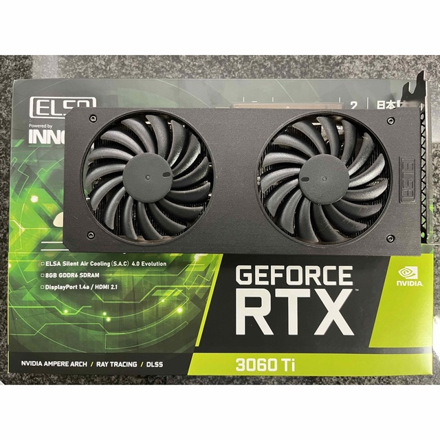 ELSA ELSA GeForce RTX 3060 Ti S.A.C LHR スマホ/家電/カメラのPC/タブレット(PCパーツ)の商品写真