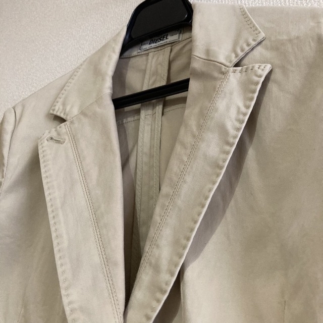 DIESEL(ディーゼル)の新品ディーゼル ジャケット XS ベージュ　タグ付き レディースのジャケット/アウター(テーラードジャケット)の商品写真