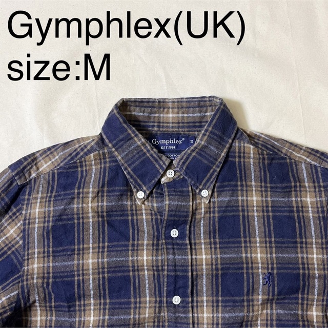 GYMPHLEX(ジムフレックス)のGymphlex(UK)ビンテージコットンチェックBDシャツ メンズのトップス(シャツ)の商品写真