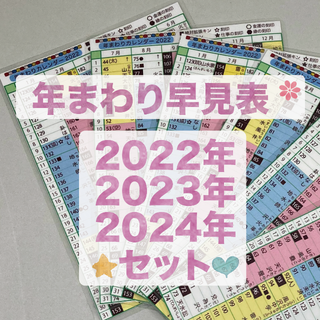 マヤ暦☆年まわり早見表【3枚セット】☆2022・2023・2024年の通販 by