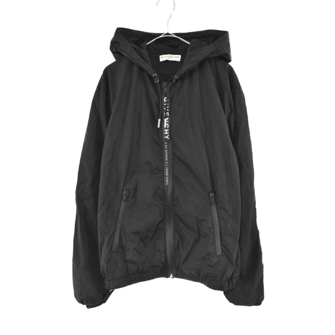 GIVENCHY(ジバンシィ)のGIVENCHY ジバンシィ ロゴプリントウィンドブレーカー アウター ブラック BM00EZ メンズのジャケット/アウター(ブルゾン)の商品写真