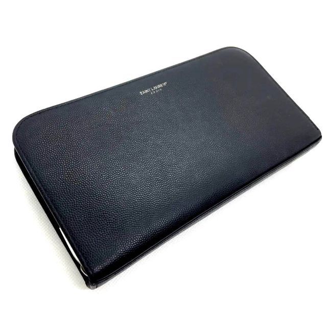 カーキ×インディゴ 【正規品】サンローラン 財布 24時間以内発送