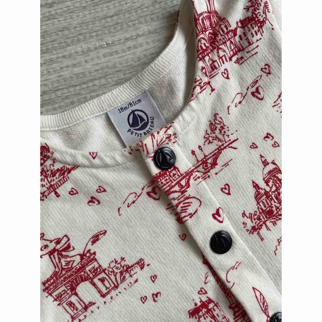 PETIT BATEAU(プチバトー)のプチバトー　スウェット半袖ワンピース　 キッズ/ベビー/マタニティのベビー服(~85cm)(ワンピース)の商品写真