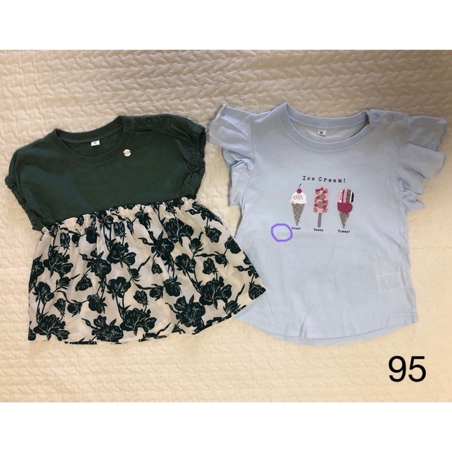 futafuta(フタフタ)のバースデイ　Tシャツ　2枚セット　95 キッズ/ベビー/マタニティのキッズ服女の子用(90cm~)(Tシャツ/カットソー)の商品写真