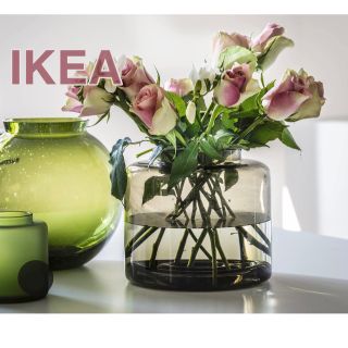 イケア(IKEA)の【新品】IKEA イケア フラワーベース 花瓶 グリーンブラウン（コンストフル）(花瓶)