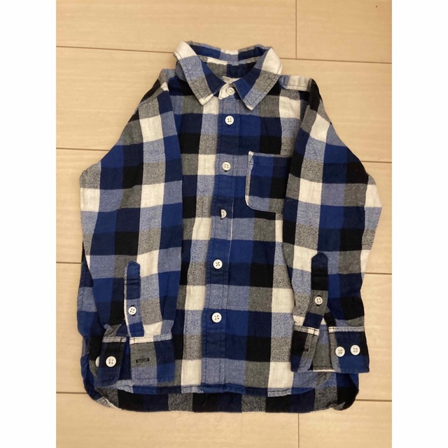 MUJI (無印良品)(ムジルシリョウヒン)のチェックネルシャツ キッズ/ベビー/マタニティのキッズ服男の子用(90cm~)(ブラウス)の商品写真