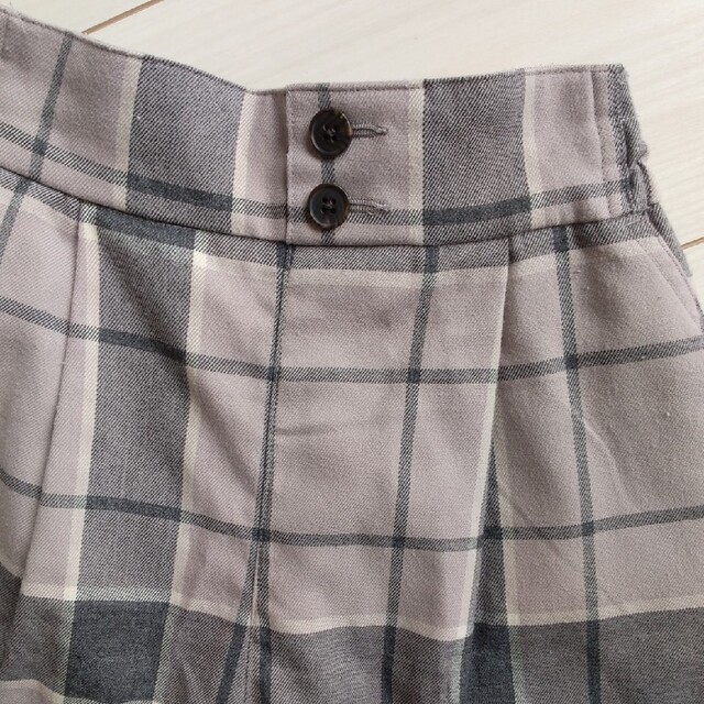 GU(ジーユー)のチェックキュロットパンツ キッズ/ベビー/マタニティのキッズ服女の子用(90cm~)(スカート)の商品写真