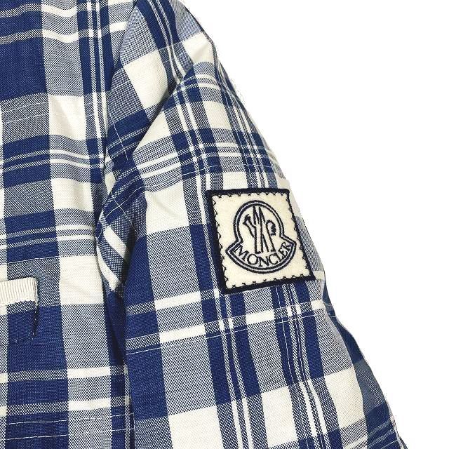 MONCLER(モンクレール)のモンクレール ガムブルー チェック柄 ダウン テーラードジャケット メンズのジャケット/アウター(ダウンジャケット)の商品写真