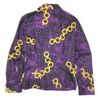 セリーヌ 80's 90's シルク ドレスシャツ 幾何学 チェーン