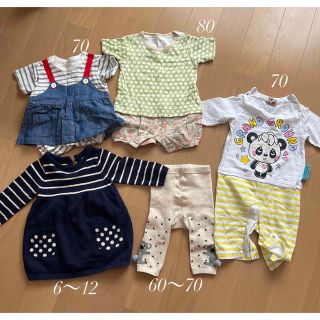 ベビーギャップ(babyGAP)の女の子　まとめ売り　ロンパース　ワンピース　トップス(ロンパース)