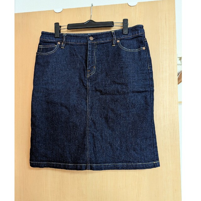 MUJI (無印良品)(ムジルシリョウヒン)の無印 膝丈デニムスカート レディースのスカート(ひざ丈スカート)の商品写真