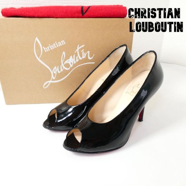 Christian Louboutin ルブタン オープントゥヒール エナメル