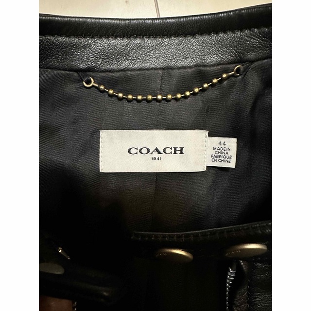 COACH(コーチ)のcoach コーチ　ライダースジャケット　レザージャケット メンズのジャケット/アウター(ライダースジャケット)の商品写真